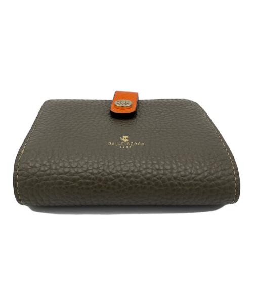 PELLE BORSA（ペレボルサ）PELLE BORSA (ペレボルサ) レネットグッズ コンパクトウォレット トープ×オレンジ サイズ:表示なしの古着・服飾アイテム
