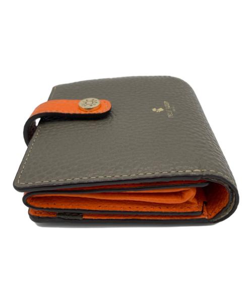 PELLE BORSA（ペレボルサ）PELLE BORSA (ペレボルサ) レネットグッズ コンパクトウォレット トープ×オレンジ サイズ:表示なしの古着・服飾アイテム