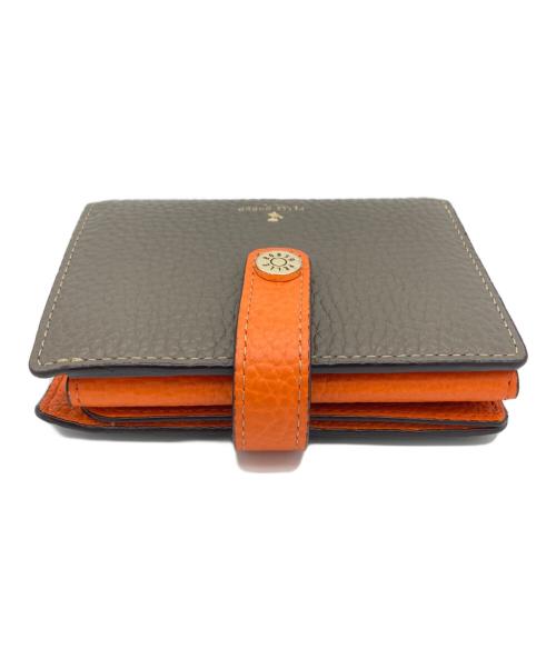 PELLE BORSA（ペレボルサ）PELLE BORSA (ペレボルサ) レネットグッズ コンパクトウォレット トープ×オレンジ サイズ:表示なしの古着・服飾アイテム