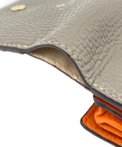 PELLE BORSA（ペレボルサ）PELLE BORSA (ペレボルサ) レネットグッズ コンパクトウォレット トープ×オレンジ サイズ:表示なしの古着・服飾アイテム