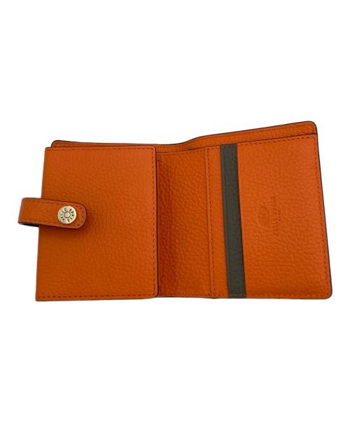 PELLE BORSA（ペレボルサ）PELLE BORSA (ペレボルサ) レネットグッズ コンパクトウォレット トープ×オレンジ サイズ:表示なしの古着・服飾アイテム