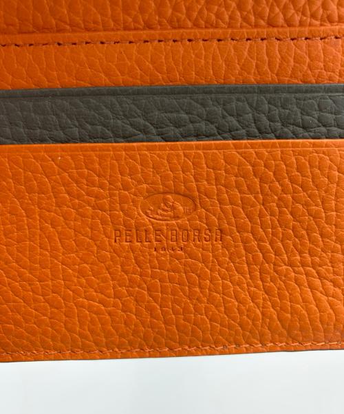 PELLE BORSA（ペレボルサ）PELLE BORSA (ペレボルサ) レネットグッズ コンパクトウォレット トープ×オレンジ サイズ:表示なしの古着・服飾アイテム