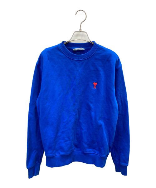 AMI PARIS（アミ パリス）AMI PARIS (アミ パリス) ロゴ刺繍クルーネックスウェット ブルー サイズ:XSの古着・服飾アイテム