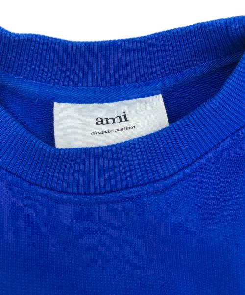 AMI PARIS（アミ パリス）AMI PARIS (アミ パリス) ロゴ刺繍クルーネックスウェット ブルー サイズ:XSの古着・服飾アイテム