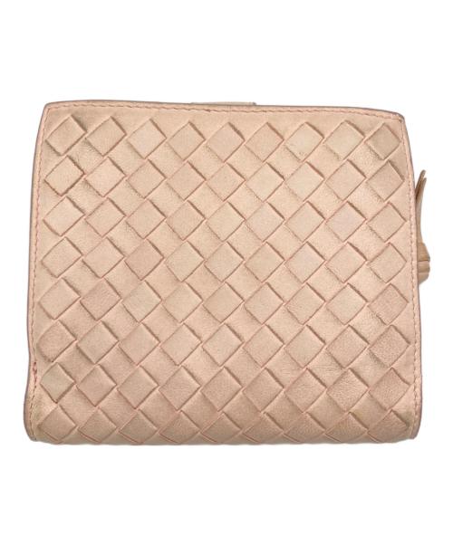 BOTTEGA VENETA（ボッテガベネタ）BOTTEGA VENETA (ボッテガベネタ) イントレチャート2つ折り財布 ピンクの古着・服飾アイテム