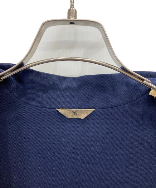 Y's（ワイズ）Y's (ワイズ) スタンドカラーギャザーウールコート ネイビー サイズ:表記なしの古着・服飾アイテム