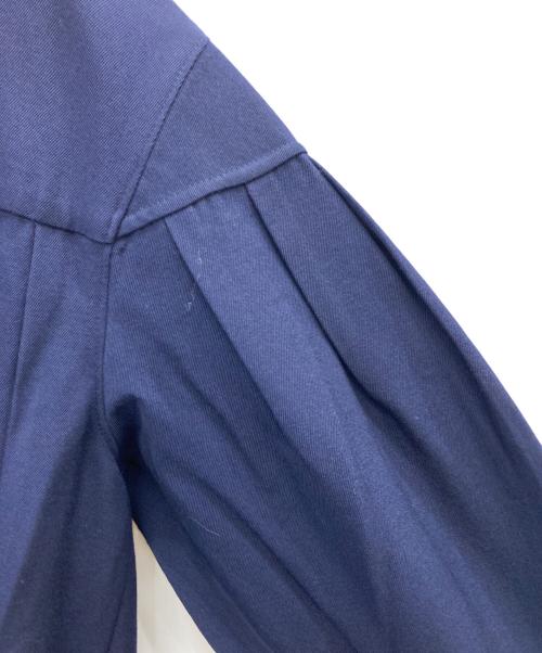 Y's（ワイズ）Y's (ワイズ) スタンドカラーギャザーウールコート ネイビー サイズ:表記なしの古着・服飾アイテム