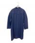Y's（ワイズ）の古着「スタンドカラーギャザーウールコート」｜ネイビー