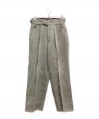 GIORGIO ARMANIジョルジョアルマーニ）の古着「サイドアジャスター2タックウールパンツ」｜グレー