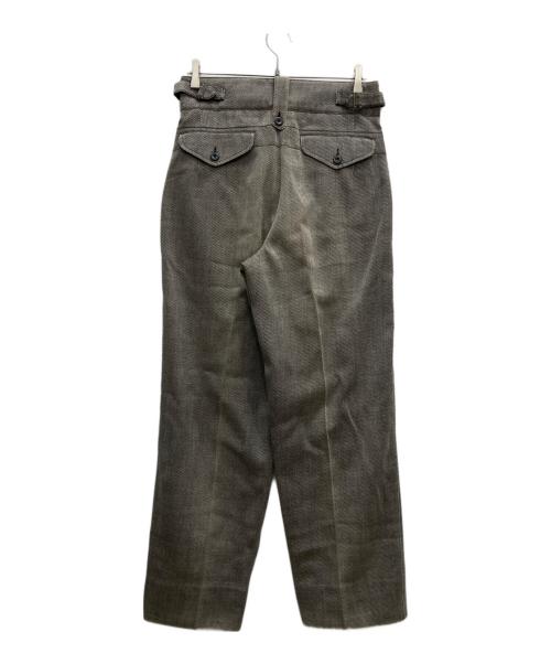 GIORGIO ARMANI（ジョルジョアルマーニ）GIORGIO ARMANI (ジョルジョアルマーニ) サイドアジャスター2タックウールパンツ グレー サイズ:M(46)の古着・服飾アイテム