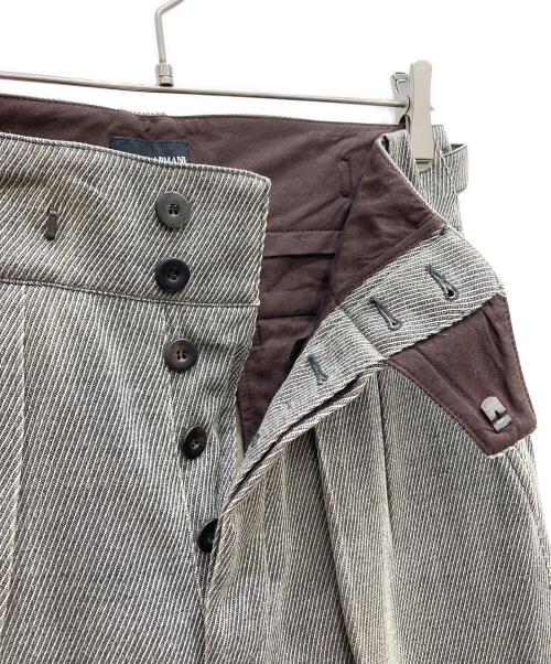 GIORGIO ARMANI（ジョルジョアルマーニ）GIORGIO ARMANI (ジョルジョアルマーニ) サイドアジャスター2タックウールパンツ グレー サイズ:M(46)の古着・服飾アイテム