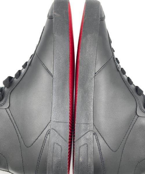 DIESEL（ディーゼル）DIESEL (ディーゼル) S-LEROJI MID Dロゴハイトップレザースニーカー ブラック サイズ:27CMの古着・服飾アイテム