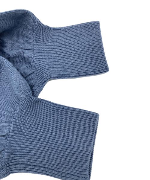 BALLSEY（ボールジィ）BALLSEY (ボールジィ) エクストラファインウール バックスリットプルオーバー ブルー サイズ:Sの古着・服飾アイテム