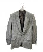 JOHN GALLIANOジョンガリアーノ）の古着「ニュースペーパー柄テーラードジャケット」｜グレー