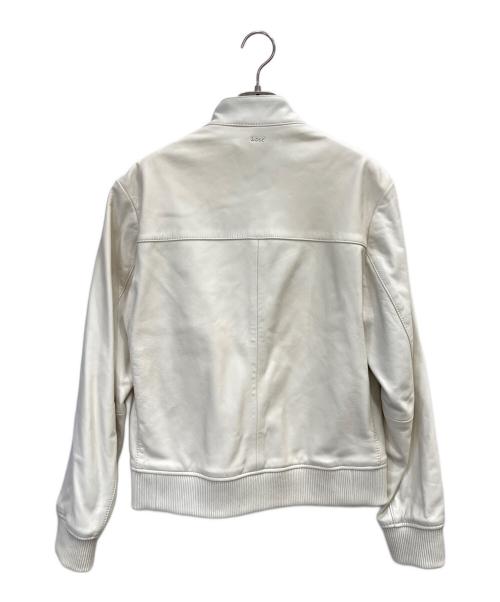 BOSS（ボス）BOSS (ボス) Mapson ラムレザーライダースジャケット アイボリー サイズ:46 未使用品の古着・服飾アイテム