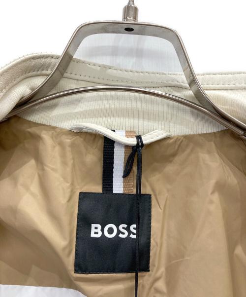BOSS（ボス）BOSS (ボス) Mapson ラムレザーライダースジャケット アイボリー サイズ:46 未使用品の古着・服飾アイテム