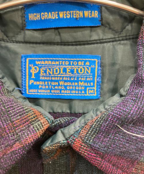 PENDLETON（ペンドルトン）PENDLETON (ペンドルトン) ウエスタンチェックシャツ パープル サイズ:Mの古着・服飾アイテム