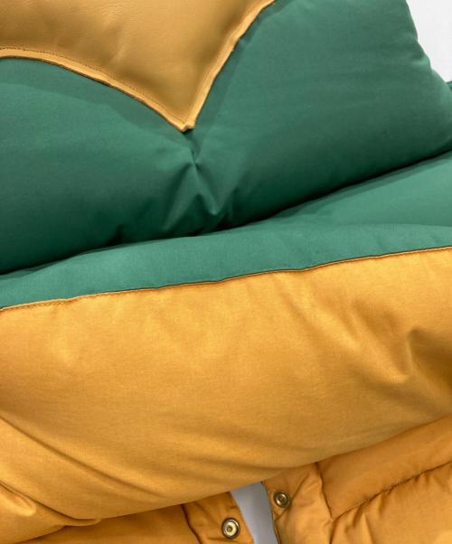 WAREHOUSE（ウエアハウス）WAREHOUSE (ウエアハウス) ウエスタンレザーヨークダウンベスト ベージュ×グリーン サイズ:Sの古着・服飾アイテム