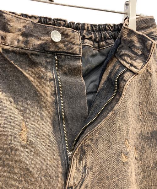 MAISON SPECIAL（メゾンスペシャル）MAISON SPECIAL (メゾンスペシャル) Destroy Denim Prime-Wide Pants/デストロイデニムプライムワイドパンツ ダークブラウン サイズ:1の古着・服飾アイテム