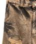 中古・古着 MAISON SPECIAL (メゾンスペシャル) Destroy Denim Prime-Wide Pants/デストロイデニムプライムワイドパンツ ダークブラウン サイズ:1：9000円