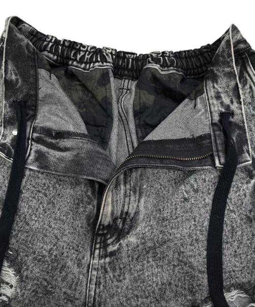 MAISON SPECIAL（メゾンスペシャル）MAISON SPECIAL (メゾンスペシャル) Destroy Denim Prime-Wide Pants/デストロイデニムプライムワイドパンツ ブラック サイズ:1の古着・服飾アイテム