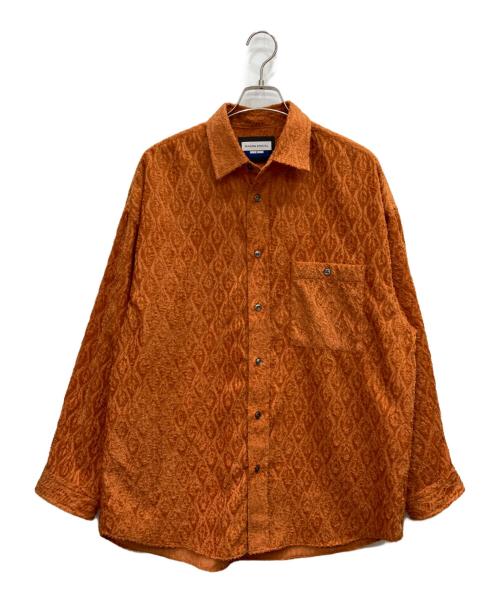 MAISON SPECIAL（メゾンスペシャル）MAISON SPECIAL (メゾンスペシャル) カットオフシャイニーリーフジャガードプライムシャツ オレンジ サイズ:01の古着・服飾アイテム