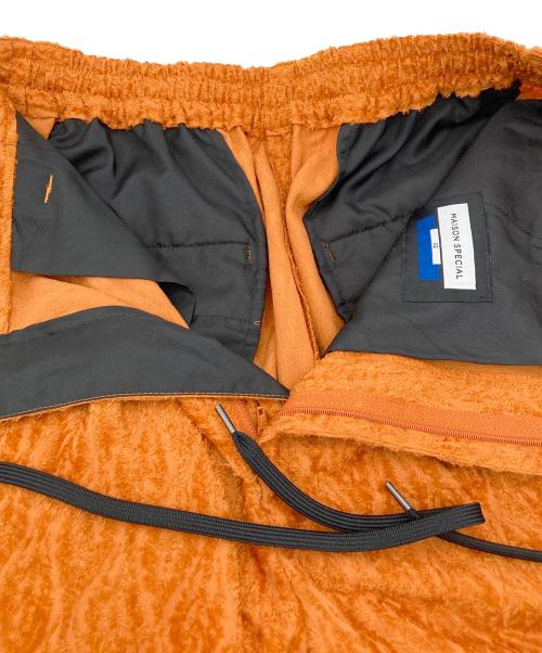 MAISON SPECIAL（メゾンスペシャル）MAISON SPECIAL (メゾンスペシャル) カットオフシャイニーリー フジャガードワンタックワイドパンツ オレンジ サイズ:02の古着・服飾アイテム