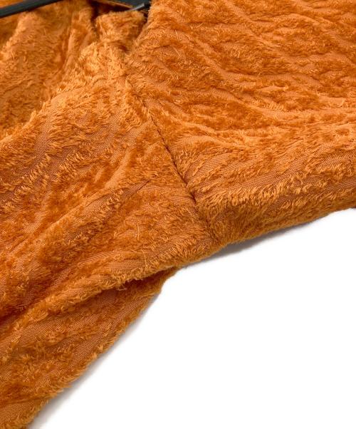 MAISON SPECIAL（メゾンスペシャル）MAISON SPECIAL (メゾンスペシャル) カットオフシャイニーリー フジャガードワンタックワイドパンツ オレンジ サイズ:02の古着・服飾アイテム