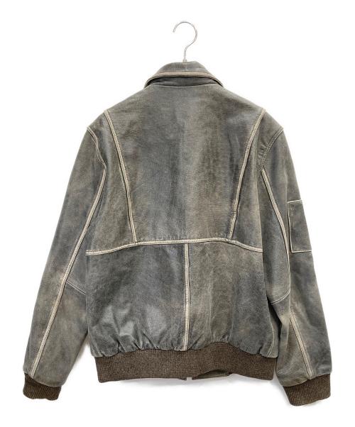 TANNERS AVENUE（タンナーズアヴェニュー）TANNERS AVENUE (タンナーズアヴェニュー) レザージャケット グレー サイズ:Lの古着・服飾アイテム