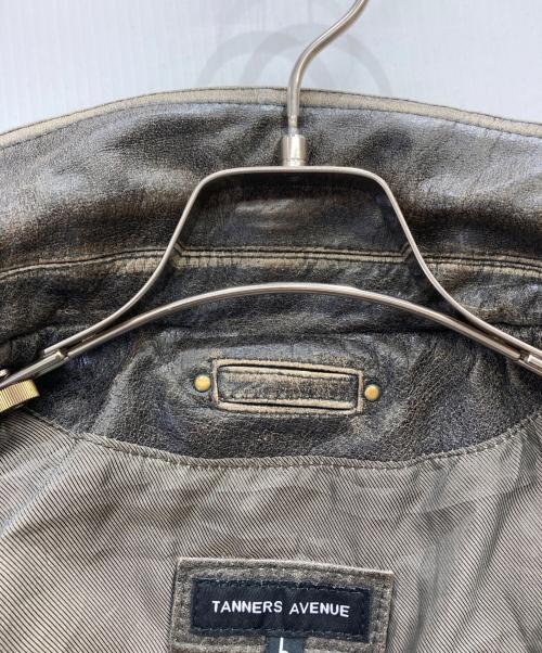 TANNERS AVENUE（タンナーズアヴェニュー）TANNERS AVENUE (タンナーズアヴェニュー) レザージャケット グレー サイズ:Lの古着・服飾アイテム