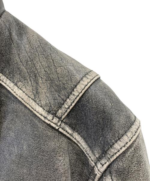 TANNERS AVENUE（タンナーズアヴェニュー）TANNERS AVENUE (タンナーズアヴェニュー) レザージャケット グレー サイズ:Lの古着・服飾アイテム