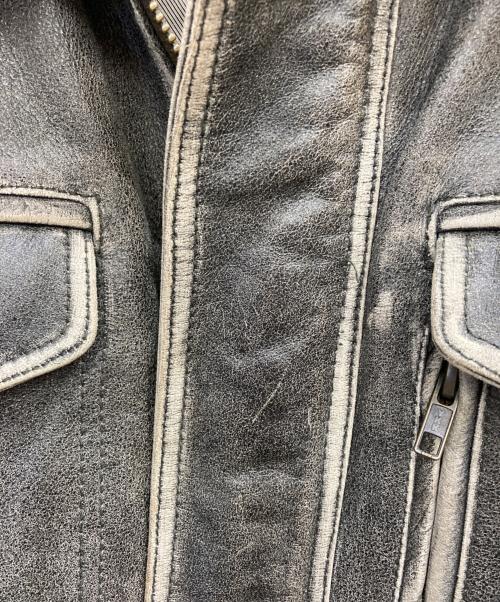 TANNERS AVENUE（タンナーズアヴェニュー）TANNERS AVENUE (タンナーズアヴェニュー) レザージャケット グレー サイズ:Lの古着・服飾アイテム