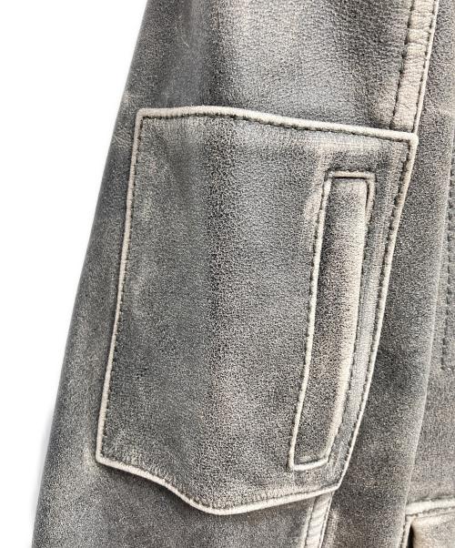 TANNERS AVENUE（タンナーズアヴェニュー）TANNERS AVENUE (タンナーズアヴェニュー) レザージャケット グレー サイズ:Lの古着・服飾アイテム