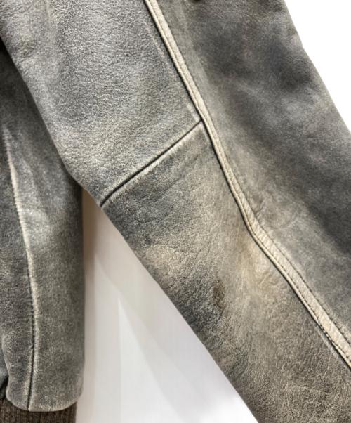 TANNERS AVENUE（タンナーズアヴェニュー）TANNERS AVENUE (タンナーズアヴェニュー) レザージャケット グレー サイズ:Lの古着・服飾アイテム