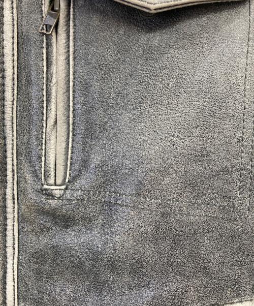 TANNERS AVENUE（タンナーズアヴェニュー）TANNERS AVENUE (タンナーズアヴェニュー) レザージャケット グレー サイズ:Lの古着・服飾アイテム