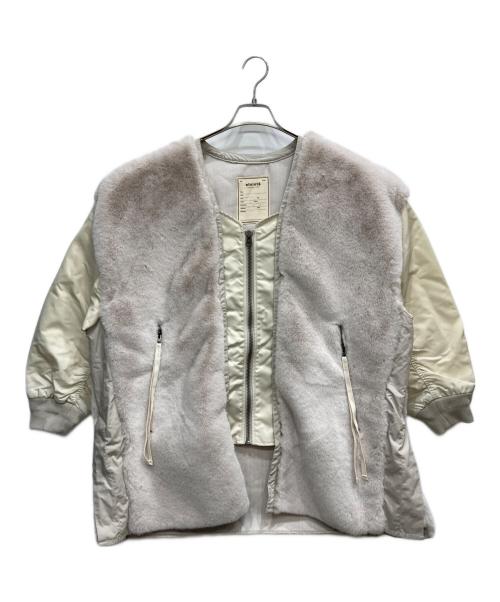 etsinta（エシンタ）etsinta (エシンタ) ファー切替ジャケット ホワイト サイズ:FREEの古着・服飾アイテム