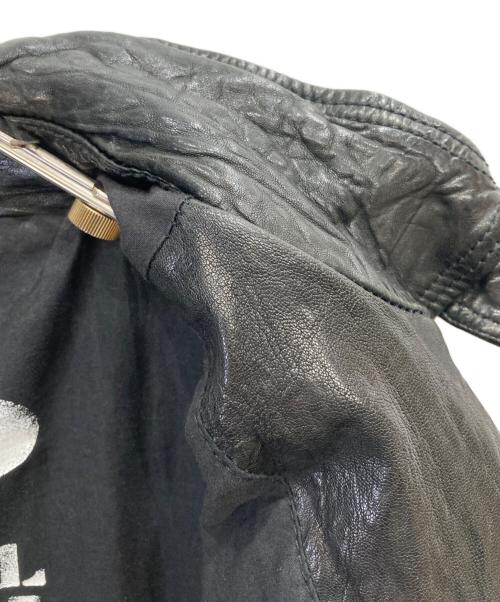 DIESEL（ディーゼル）DIESEL (ディーゼル) ラムレザーライダースジャケット ブラック サイズ:Mの古着・服飾アイテム