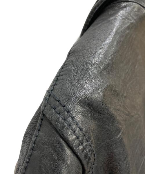 DIESEL（ディーゼル）DIESEL (ディーゼル) ラムレザーライダースジャケット ブラック サイズ:Mの古着・服飾アイテム