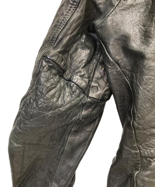 DIESEL（ディーゼル）DIESEL (ディーゼル) ラムレザーライダースジャケット ブラック サイズ:Mの古着・服飾アイテム
