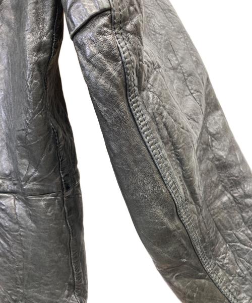 DIESEL（ディーゼル）DIESEL (ディーゼル) ラムレザーライダースジャケット ブラック サイズ:Mの古着・服飾アイテム