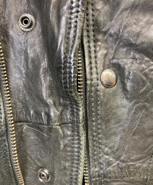 DIESEL（ディーゼル）DIESEL (ディーゼル) ラムレザーライダースジャケット ブラック サイズ:Mの古着・服飾アイテム