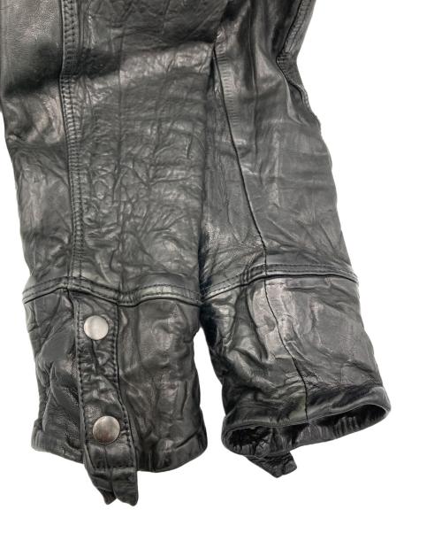 DIESEL（ディーゼル）DIESEL (ディーゼル) ラムレザーライダースジャケット ブラック サイズ:Mの古着・服飾アイテム