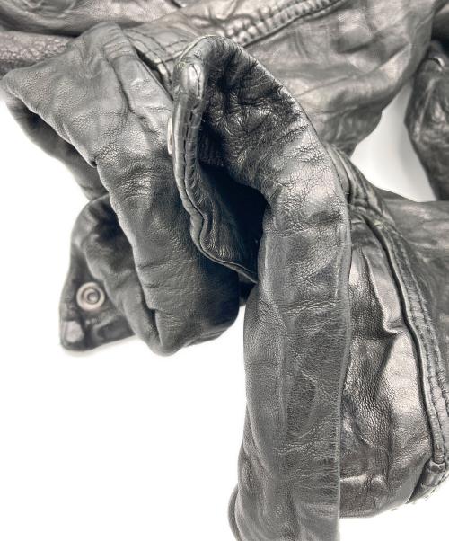 DIESEL（ディーゼル）DIESEL (ディーゼル) ラムレザーライダースジャケット ブラック サイズ:Mの古着・服飾アイテム