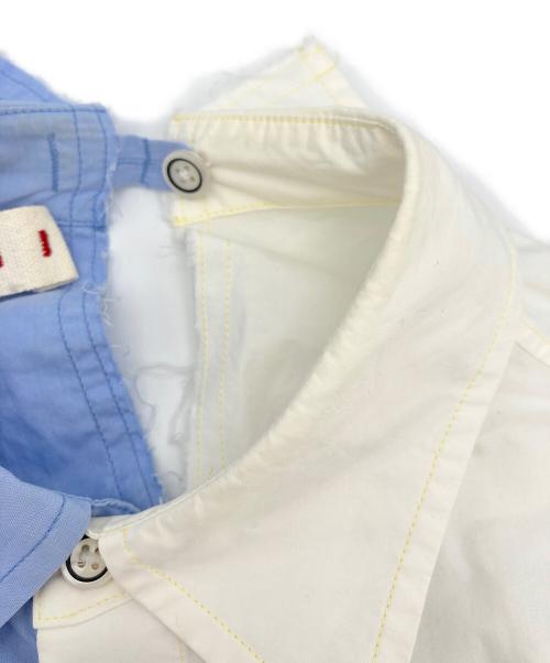 MARNI（マルニ）MARNI (マルニ) ドッキングシャツ ブルー×ホワイト サイズ:36の古着・服飾アイテム