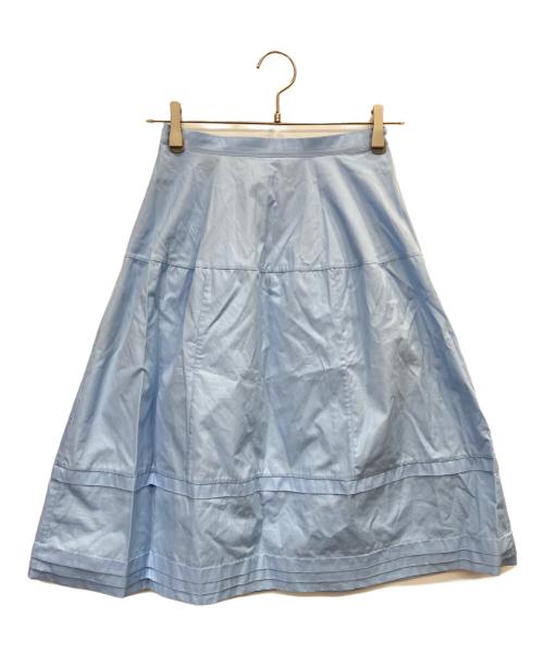 MARNI（マルニ）MARNI (マルニ) ひざ丈切替スカート ブルー サイズ:36の古着・服飾アイテム