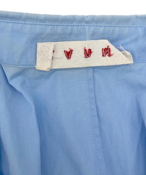 MARNI（マルニ）MARNI (マルニ) コットンポプリン フロントタック バックギャザー クロップドシャツ ブルー サイズ:36の古着・服飾アイテム