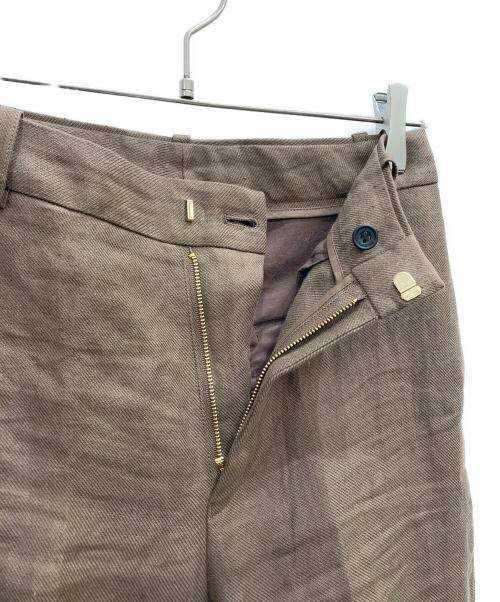 DEUXIEME CLASSE（ドゥーズィエム クラス）DEUXIEME CLASSE (ドゥーズィエム クラス) リネンフレアパンツ ブラウン サイズ:XS(34)の古着・服飾アイテム