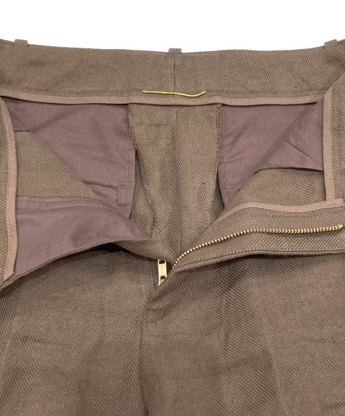 DEUXIEME CLASSE（ドゥーズィエム クラス）DEUXIEME CLASSE (ドゥーズィエム クラス) リネンフレアパンツ ブラウン サイズ:XS(34)の古着・服飾アイテム