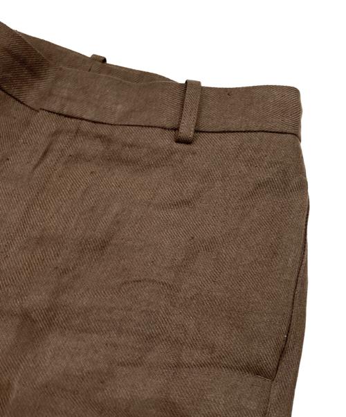 DEUXIEME CLASSE（ドゥーズィエム クラス）DEUXIEME CLASSE (ドゥーズィエム クラス) リネンフレアパンツ ブラウン サイズ:XS(34)の古着・服飾アイテム