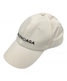 BALENCIAGA（バレンシアガ）の古着「ロゴ刺繍ベースボールキャップ」｜ホワイト